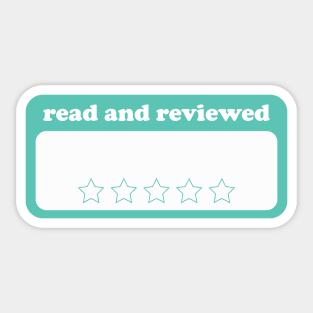 Books Lover Read and Review Book Star Rating To Fill In With Title and Author Blue Sticker Sticker